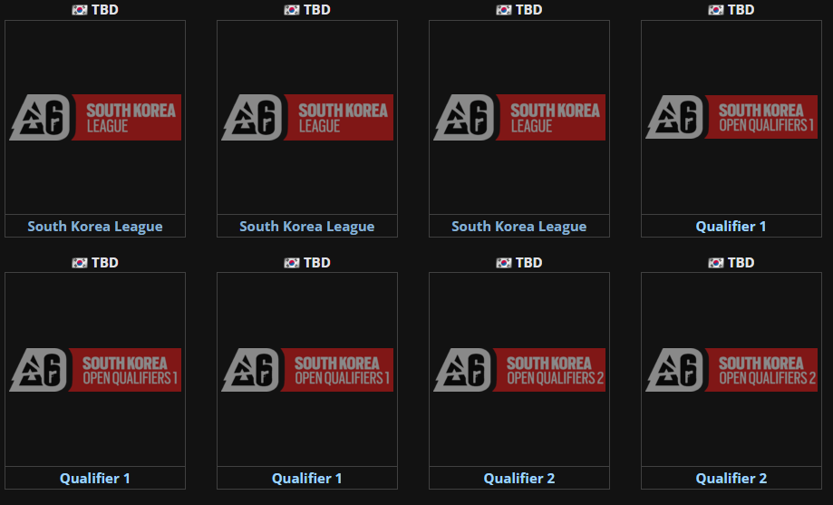 11월 몬트리올 메이저로 향할 수 있는 BLAST R6 South Korea League - 스테이지 2의 Open Qualifier 참가 신청이 열렸습니다.

#1 - 9월 14일 (3팀 선발)
challengermode.com/s/BR6KR/tourna…

#2 - 9월 21일 (2팀 선발)
challengermode.com/s/BR6KR/tourna…

두 번의 Open Qualifier 진행으로 상위 5팀이 플레이오프로
