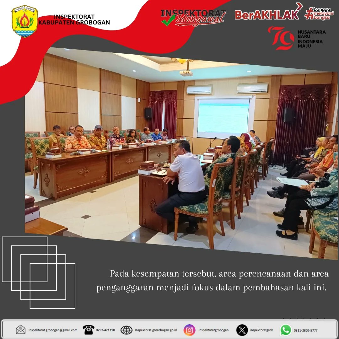 inspektoratgrob's tweet image. Rapat Koordinasi Pemenuhan MCP KPK RI Tahun 2024 dilingkungan Pemerintah Kabupaten Grobogan, 6 Agustus 2024 di Ruang Rapat Bupati.
@MochSusilo1
#mcpkpk2024 #kpkri #apip #inspektoratdaerah #groboganbersemi