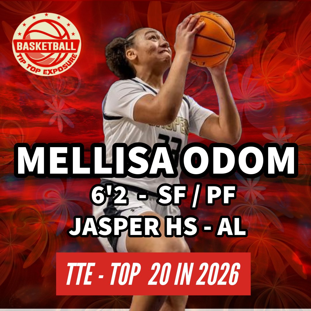 TTERankings's tweet photo. A very smooth and silky athlete, Mellisa "Missy" Odom is ranked among the best basketball players in the state of Alabama and the TTE region for 2026.
@JasperGirls #alabamagirlsbb #jasperal https://t.co/jgwmlr9gF6
