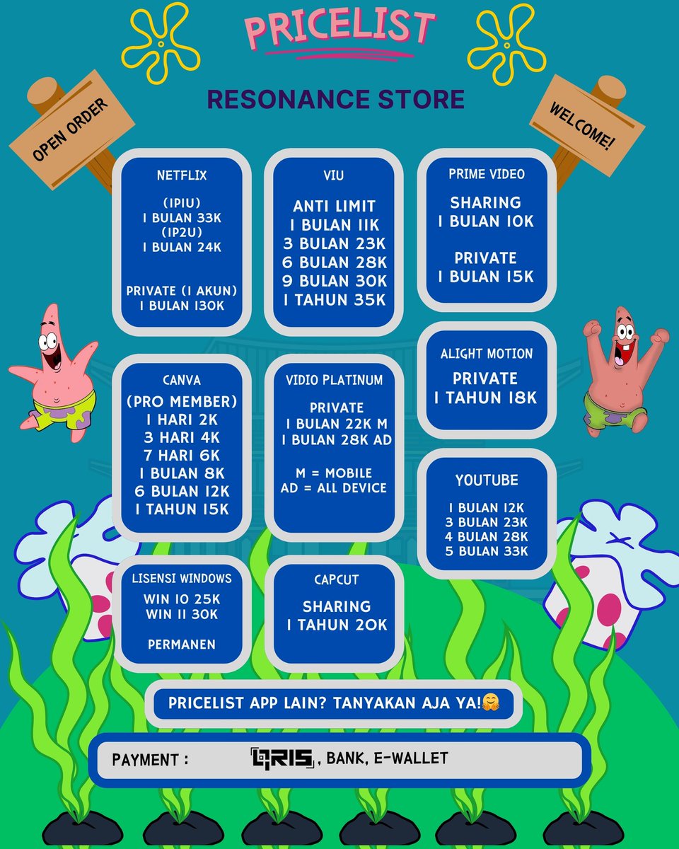 Ready terus yaa apprem dan lisensinya, semua bergaransi jadi jangan khawatir kabur atau akun berkendala karena pasti dicover selama garansi masih ada.

Khusus lisensi Windows bisa distok jangka panjang gaada batas waktu aktivasi jadi cocok untuk toko komputer/servce🙌🏼

#zonauang