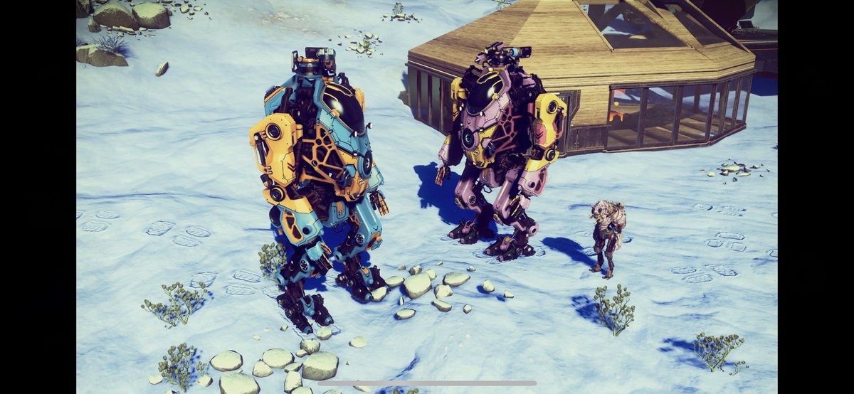 kendrikus's tweet photo. #NoMansSkyWorlds Blippi and Meekah themed mech suits to amuse little sister 

Meekah is terrifyingly effective against “biological horrors” https://t.co/RLBTXtAEu4