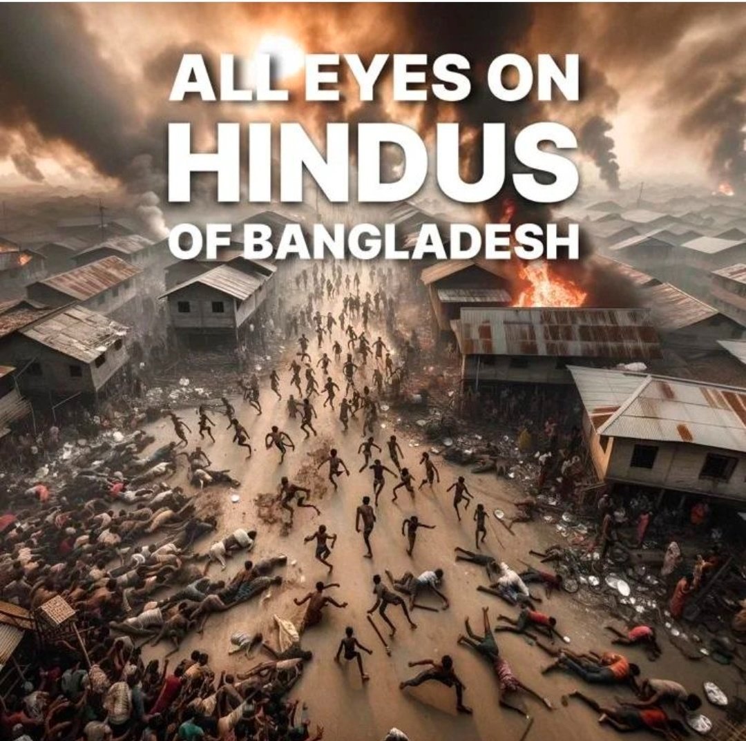 TheShadowTime's tweet photo. - Save Hindus from East Pakistan
- Save Hindus from Bangladeshi Terrorists
- ALL EYES ON BANGLADESHI HINDUS
- STAY UNITED HINDUS

JAI HIND 🇮🇳 

#AllEyesOnBangladeshiHindus 
#BangladeshViolence #LitonDas #Dhaka #Pakistan #SheikhMujiburRahman #SheikhHasina https://t.co/PKeY0pxyqQ