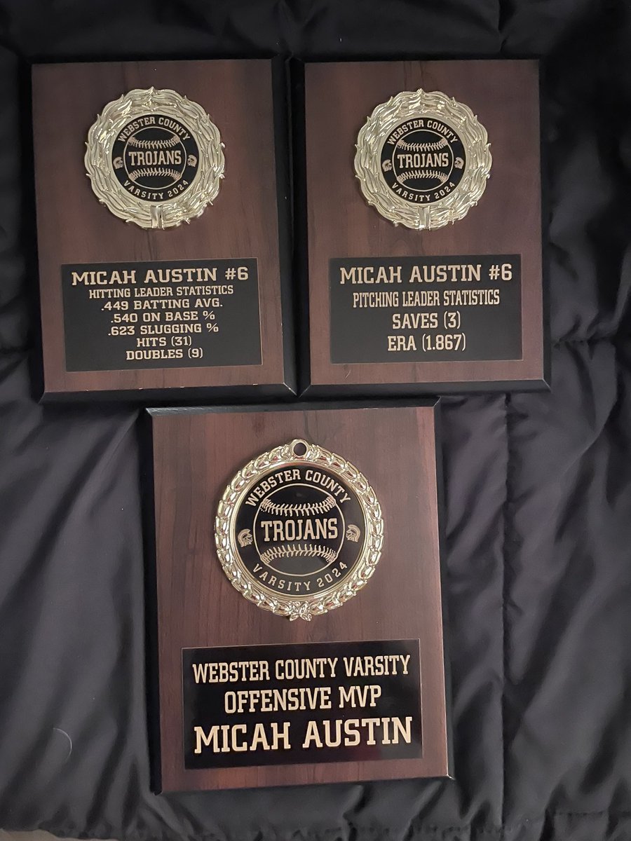 MarkAustin_5's tweet photo. The ‘24 ⚾️ season officially came to an end yesterday as the @wc_trojans were finally able to get everyone together for the season-ending banquet. Excited for the ‘25 season for @Micah_Austin6 &amp; his teammates!!! @Wchs_Athletic @JonNewton_21 @wildthornberry3 @EvansvilleDevi1 https://t.co/ZBzrSSjDOJ