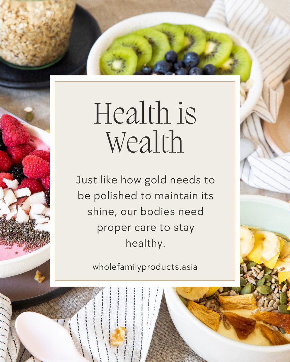 WFPASIA's tweet photo. Taking care of your health is an investment in yourself. Here are some tips:

✅Balanced diet
✅Regular exercise
✅Adequate hydration
✅Sufficient sleep
✅Stress management
✅Regular health check-ups
✅Limiting harmful habits

#SelfCare #healthtips #wholefamilyproductsasia #gold https://t.co/tWmxiNeFaO