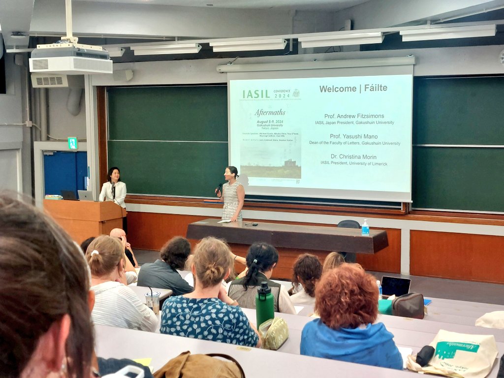 deirdre flynn (@deirdre_flynn) on Twitter photo What a fantastic start to #IASIL2024 in Gakushuin University, Tokyo - so excited to be in Japan with <a href="/IASIL3/">IASIL</a> speaking about <a href="/Unapologetic111/">Unapologetic Magazine</a>
Congrats to the <a href="/IASIL_Japan/">IASIL Japan</a> - celebrating 40 years & many thanks for the warm welcome
#irishStudies What a fantastic start to #IASIL2024 in Gakushuin University, Tokyo - so excited to be in Japan with <a href="/IASIL3/">IASIL</a> speaking about <a href="/Unapologetic111/">Unapologetic Magazine</a>
Congrats to the <a href="/IASIL_Japan/">IASIL Japan</a> - celebrating 40 years & many thanks for the warm welcome
#irishStudies