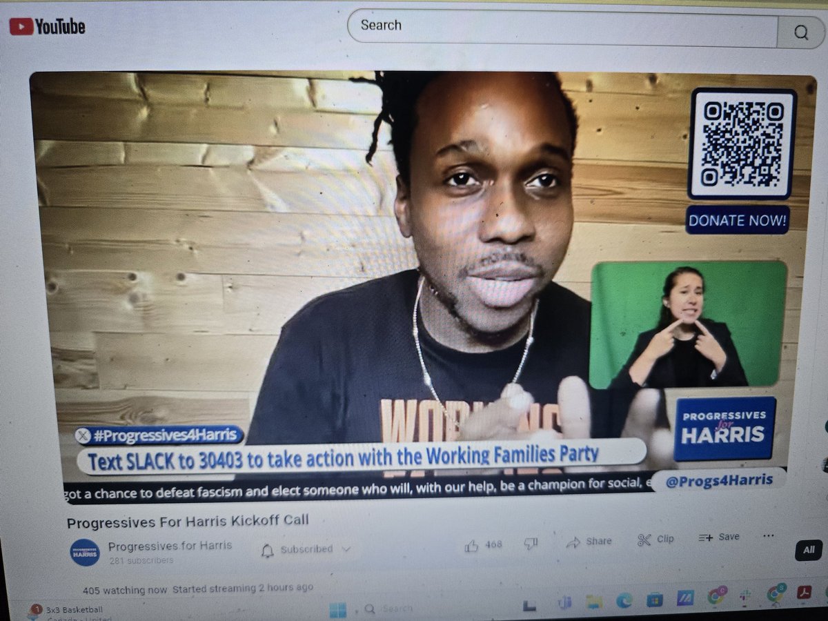 Bruce4USSenate's tweet photo. @MauriceWFP National Director of
@WorkingFamilies closed the #ProgressivesForHarris call with an invitation to viewers to engage, to be the momentum, and bring the victory in November. https://t.co/gfKufFw1Ff