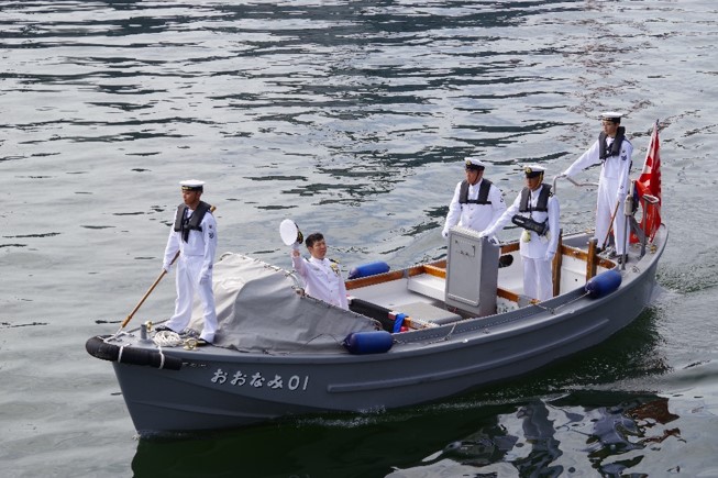 令和6年7月29日に実施した、護衛艦「#おおなみ」艦長交代行事の模様