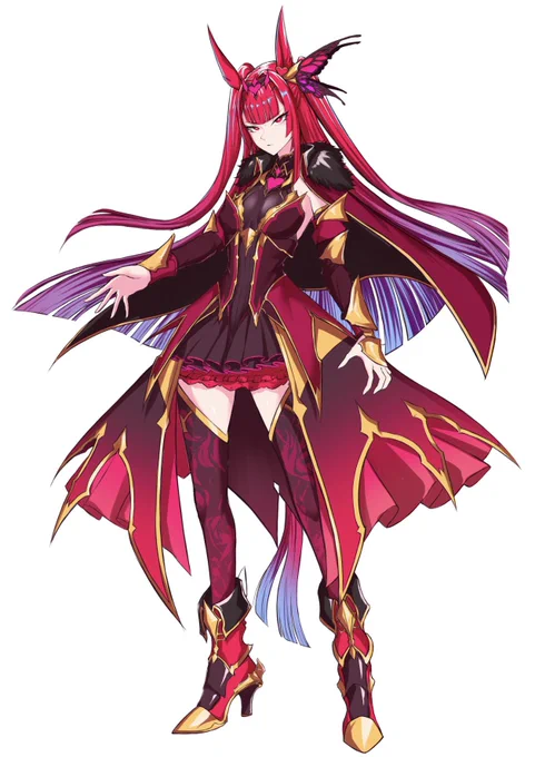 #不思議の国世代 我が家のオリウマちゃん 妹アリスに嫉妬の炎を燃やす激情家 通称「憤怒の女王」! イラスベスグロリアの設定資料です