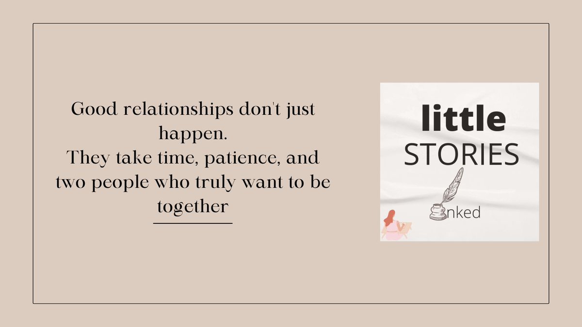 littleST_inked's tweet photo. Good relationships don't just happen.
They take time, patience, and two people who truly want to be together.
#littleSTORIESinked #good #relationships #goodrelationships #happen #taketime #time #patience #twopeople #people #truly #tobetogether #together https://t.co/6SzsHKUfok
