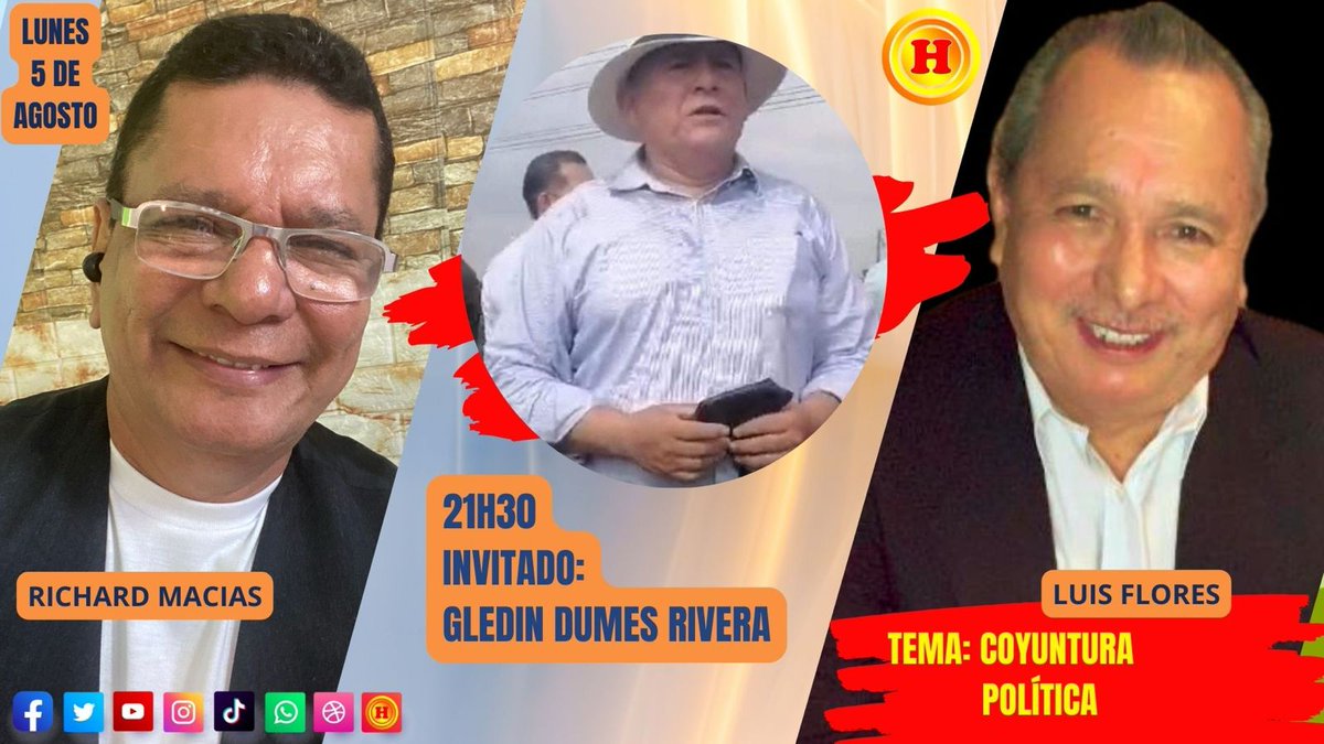 Muchas gracias por la entrevista <a href="/Hechostvecuador/">HechosEcuador</a>, donde se trataron temas de la gran problemática agropecuaria, que vive el sector rural y agradezco también al Lcdo. <a href="/richardmaciasg/">Richard Macias</a>, por la invitación a su excelente programa de noticias.
#oriele #Agro #DauleCapitalArrocera