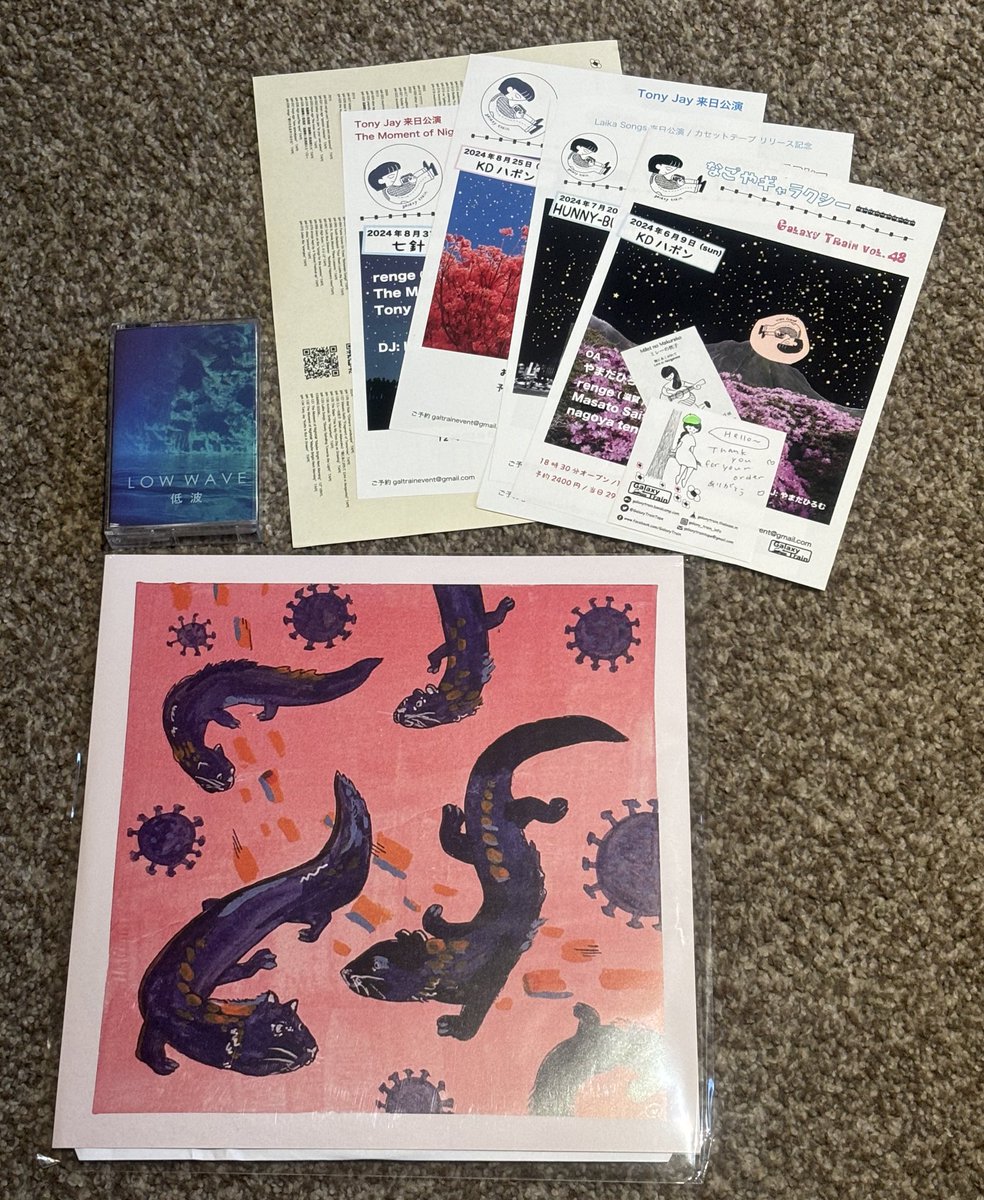 Recent order from Galaxy Train!!
instagram.com/fuvkband/ Fuvk is a project I’ve been following for a while. Excellent songwriting. I’ve had my eye on this 10”
And I had to have a physical copy of this Julian Wa cassette. I’ve been listening to this one a lot lately!