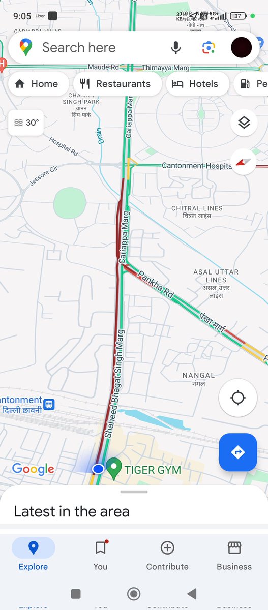 This is current condition of Bhagat Singh Marg <a href="/dtptraffic/">Delhi Traffic Police</a> 

Tihar jail buses
General buses
Ambulance all are stuck please clear traffic 🚦