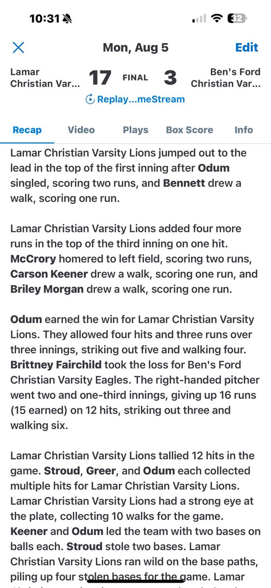 LCSLionsSB's tweet photo. Back in the win column after taking one on the chin last game against PCS. Big road test tomorrow at Columbia academy. https://t.co/YDGbZ0GVro