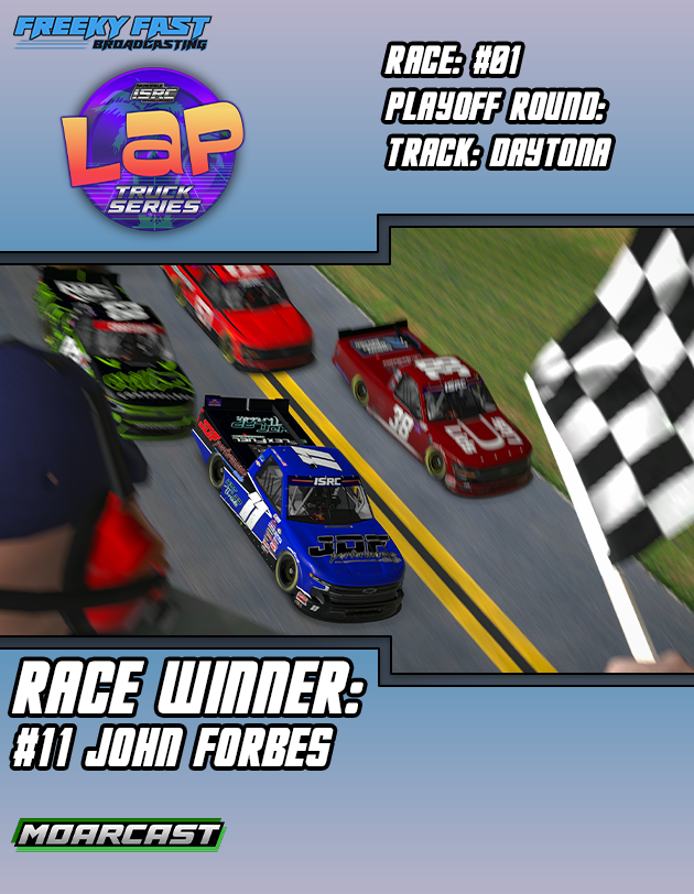 TEAMMATES AT THE LINE!

John Forbes defends off his teammate Christopher Norris to take the win at Daytona Intl. Speedway! 

#iRacing | #FreekyFast