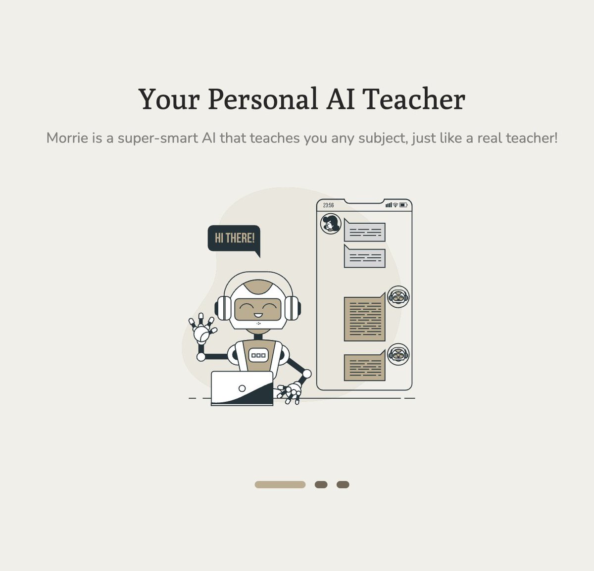 AIForReal0101's tweet image. AI-based smart tutor &quot;Morrie&quot; is a 24x7 teacher in your pocket. We&apos;ve been told this AI app is touted to be one of the best AI teachers around. Its developers say Morrie is easily the smartest tutor in the room, available 24/7 #teachingapp #AI #AIForReal
nas.io/ai-for-real/fe…