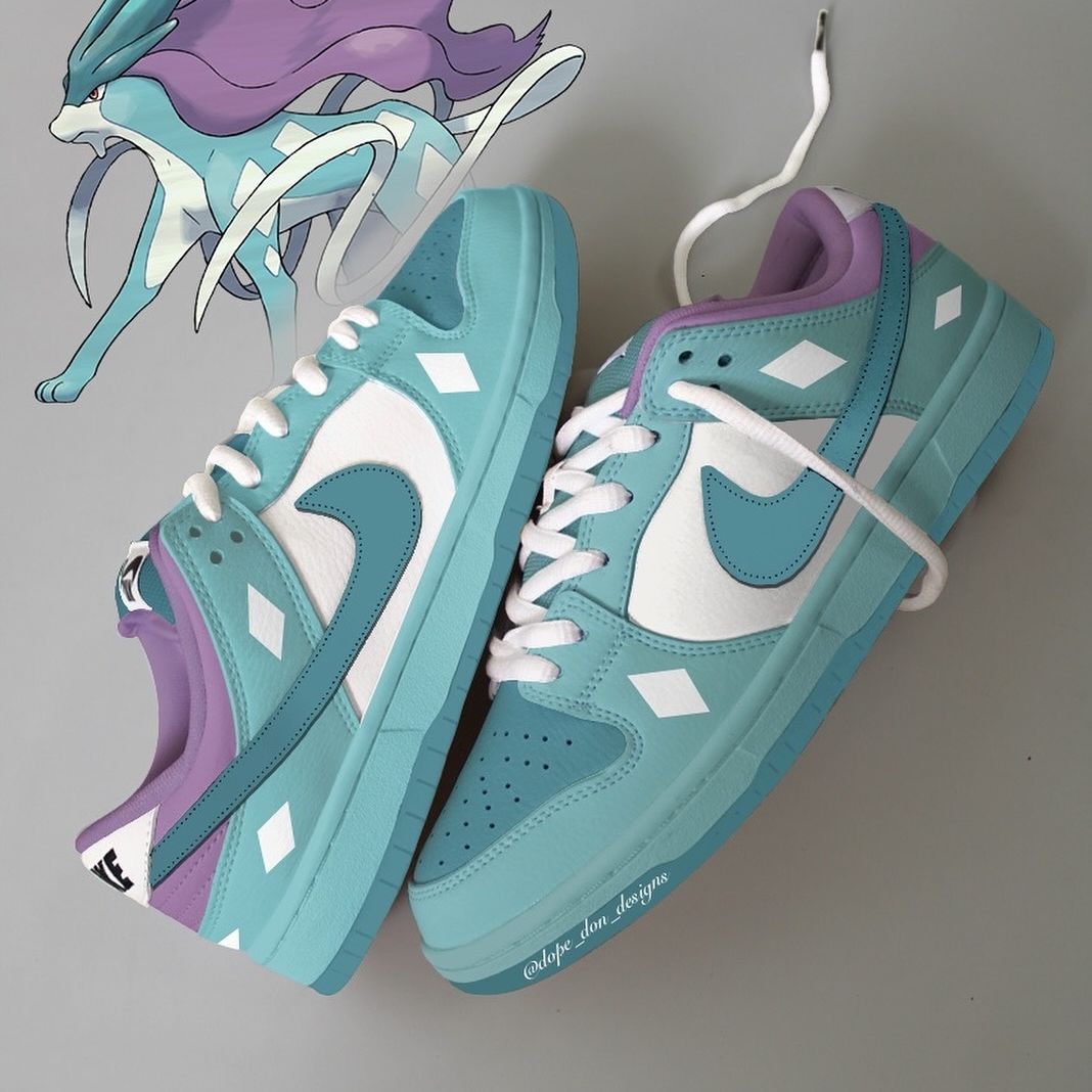 Pokemon x Nike SB Dunk Low "Suicune" 🌊🫧

📸 IG: dope_don_designs