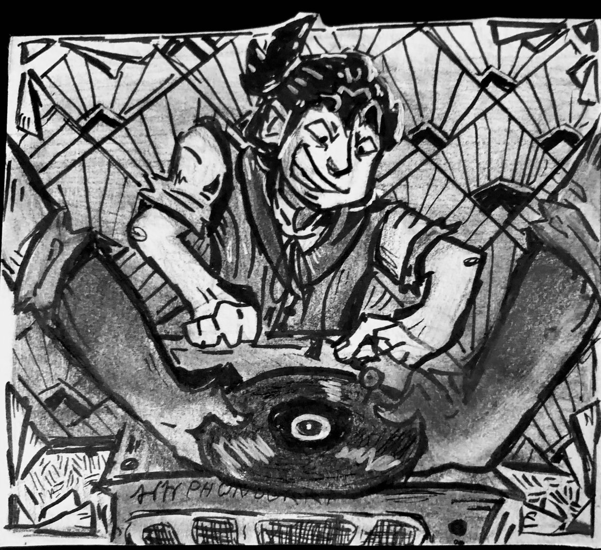 HTH_lore's tweet photo. Small artwork for a playlist! 
#Playlist #artwork #records #duo #artdeco #paper #marker #lineart #1920s #demondice #honkytonkhustlers 
https://t.co/aVik1v52JZ https://t.co/ypKplqAhHT