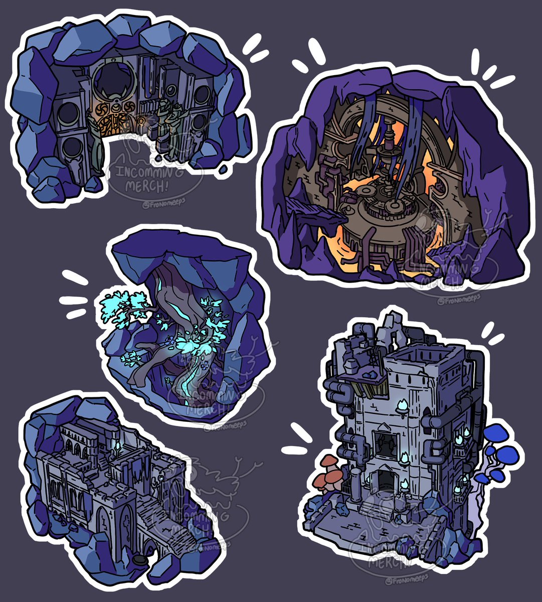 Fronomeeps's tweet photo. areas from the underdark!!! the sharran gate, grym forge, sussur tree, arcane tower, and selune temple! https://t.co/fWcp3Q3PrL