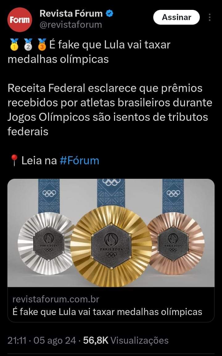 Simpravida1's tweet photo. @hilde_angel Hilde querida, a questão dos impostos pros atletas é fake...
#OlimpiadasParis2024 https://t.co/ubbcayDhSQ