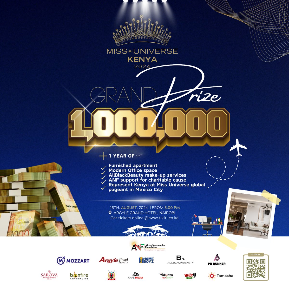 Excited for Miss Universe Kenya 2024? The winner will enjoy I Million,  a year-long stay in a furnished apartment, modern office space, Represent Kenya in Mexico City for the World Miss Universe  and more! Join on 16th August at Argyle Grand Hotel.
Beyond Beauty
#MUKenya2024