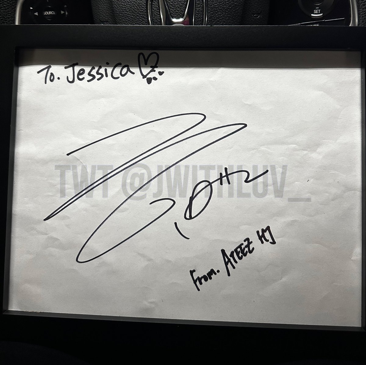 jwithluv_'s tweet photo. this doesnt feel real to me.. OFC I FRAMED IT LMAO 

anyways see you fellow atinys tmr at capital arena!! :D <3 https://t.co/StZfWAOcVV