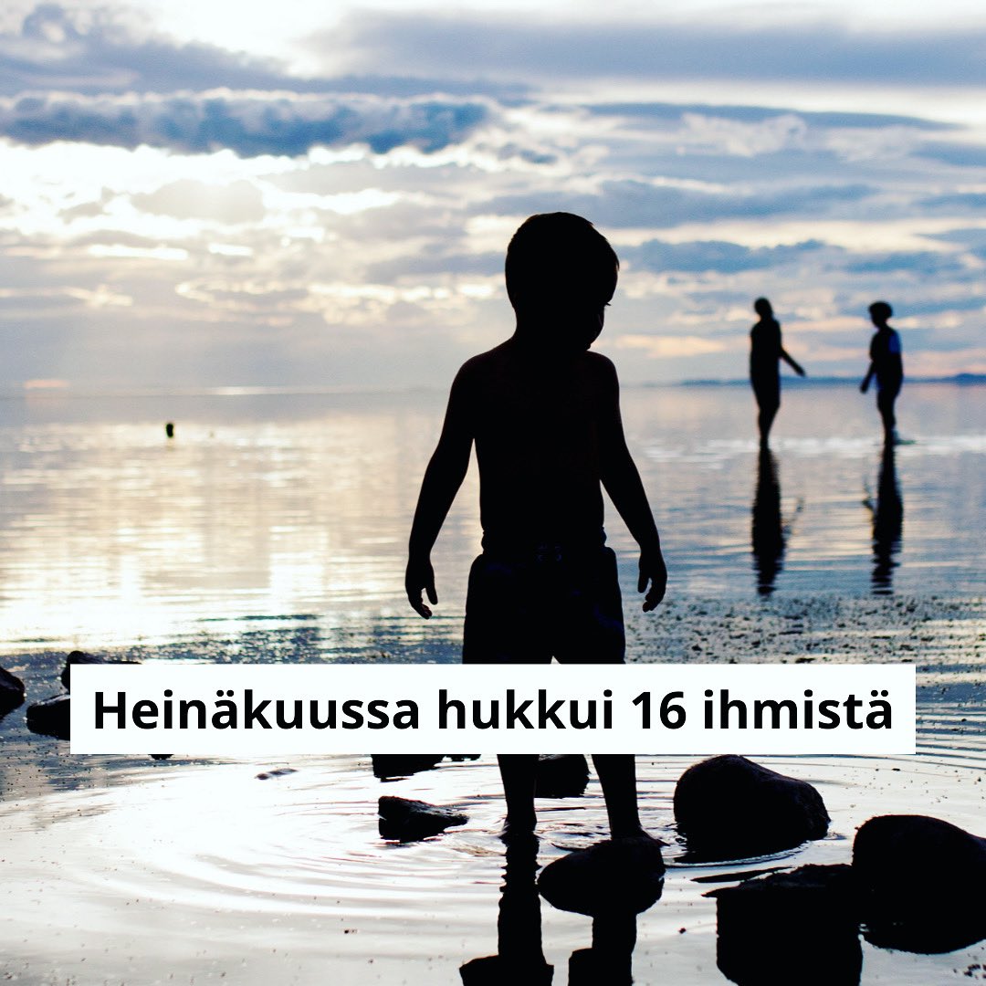 Heinäkuussa hukkui 16 ihmistä 🛟 Yhdeksän hukkumisista tapahtui uidessa, yksi vesiliikenteen yhteydessä, yksi tahattomasti veteen putoamisen seurauksena ja viidessä tapauksessa tapahtumien kulku ei ole selvillä. #viisaastivesillä 

🔗🔗🔗
suh.fi/heinakuussa-hu…