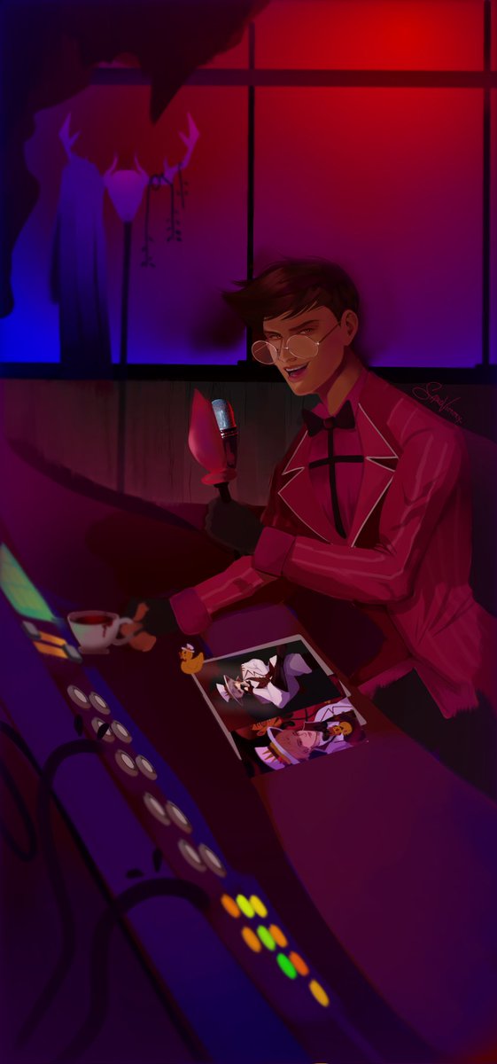 SaikoVictory's tweet photo. El inigualable, guapísimo y sabrosimo, Alastor~ 📻💕✨

 #hazbinhotel #Alastor #radioapple https://t.co/iSwI4xaXaF