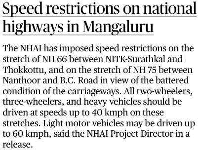 anilkumarsastry's tweet photo. Tomorrow @NHAI_Official may say the NHs are deplorable; don't drive, but you can walk, as quipped by @kadri007. Having failed to maintain highways in good condition, aren't you ashamed to restrict speed because of potholes @MORTHIndia? @CaptBrijesh @nitin_gadkari @DCDKOfficial https://t.co/Ma25hOdGby