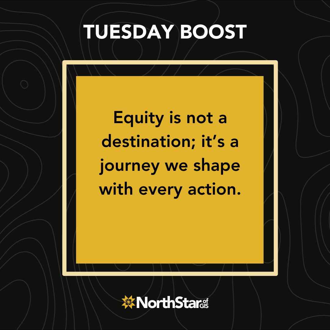 gisNorthStar's tweet photo. Lead with equity and drive meaningful change. 🌟 Your efforts shape a better world.

Happy Tuesday!

#TuesdayBoost #NorthStarofGIS https://t.co/HJ7iTLQXDD
