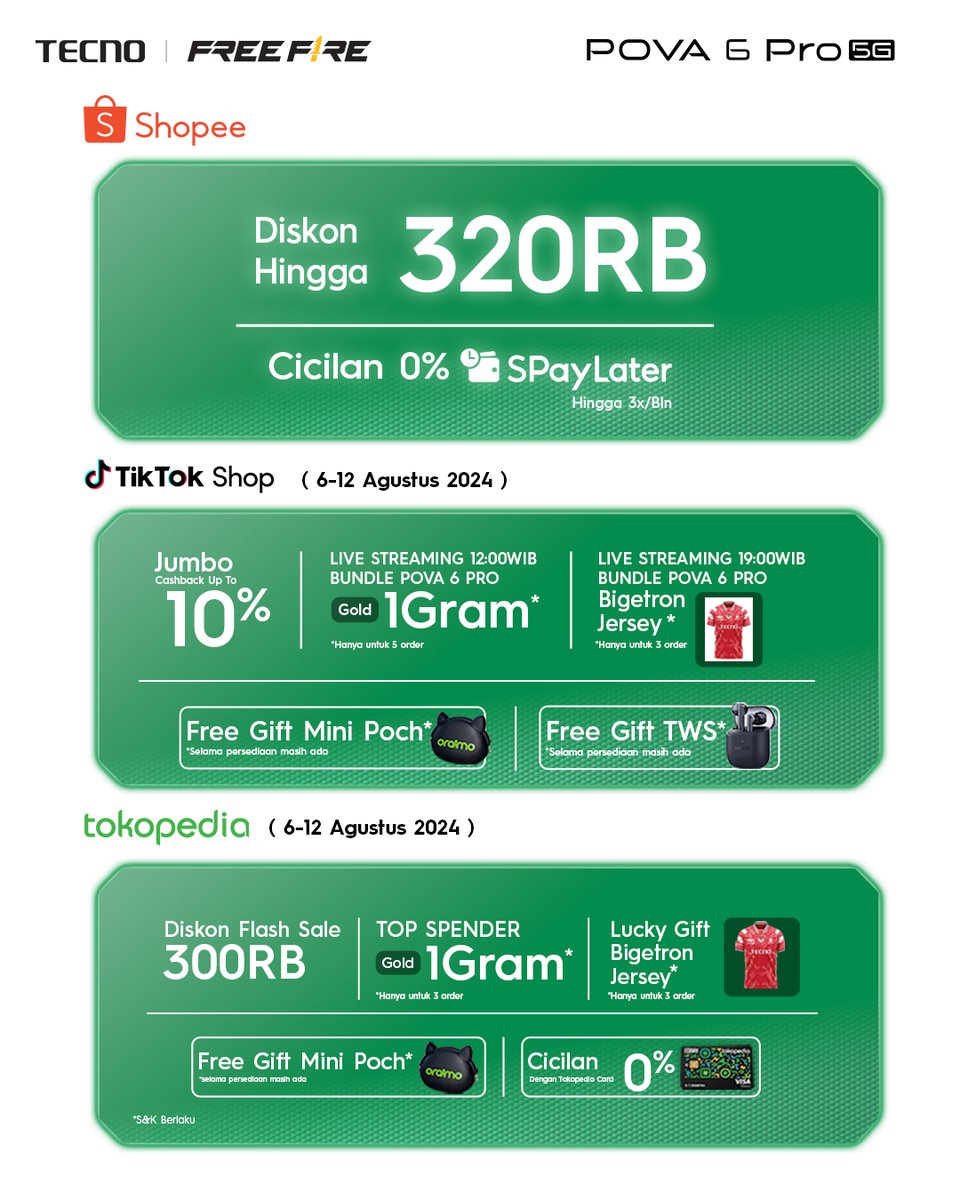 tecnoindonesia's tweet photo. buat nyaman saat bermain sambil mengisi daya! π₯π¨
Dapatkan TECNO POVA 6 Pro 5G dengan harga Rp 3.299.000 di Official Store TECNO dan Authorized Store.
https://t.co/Imi2RAjZ7K
#AlwaysMenyala
#PlayOnPOVA
#TECNOPOVA6Pro5G
#TECNOPOVASeries
#TECNOIndonesia https://t.co/1MFWjBem9d