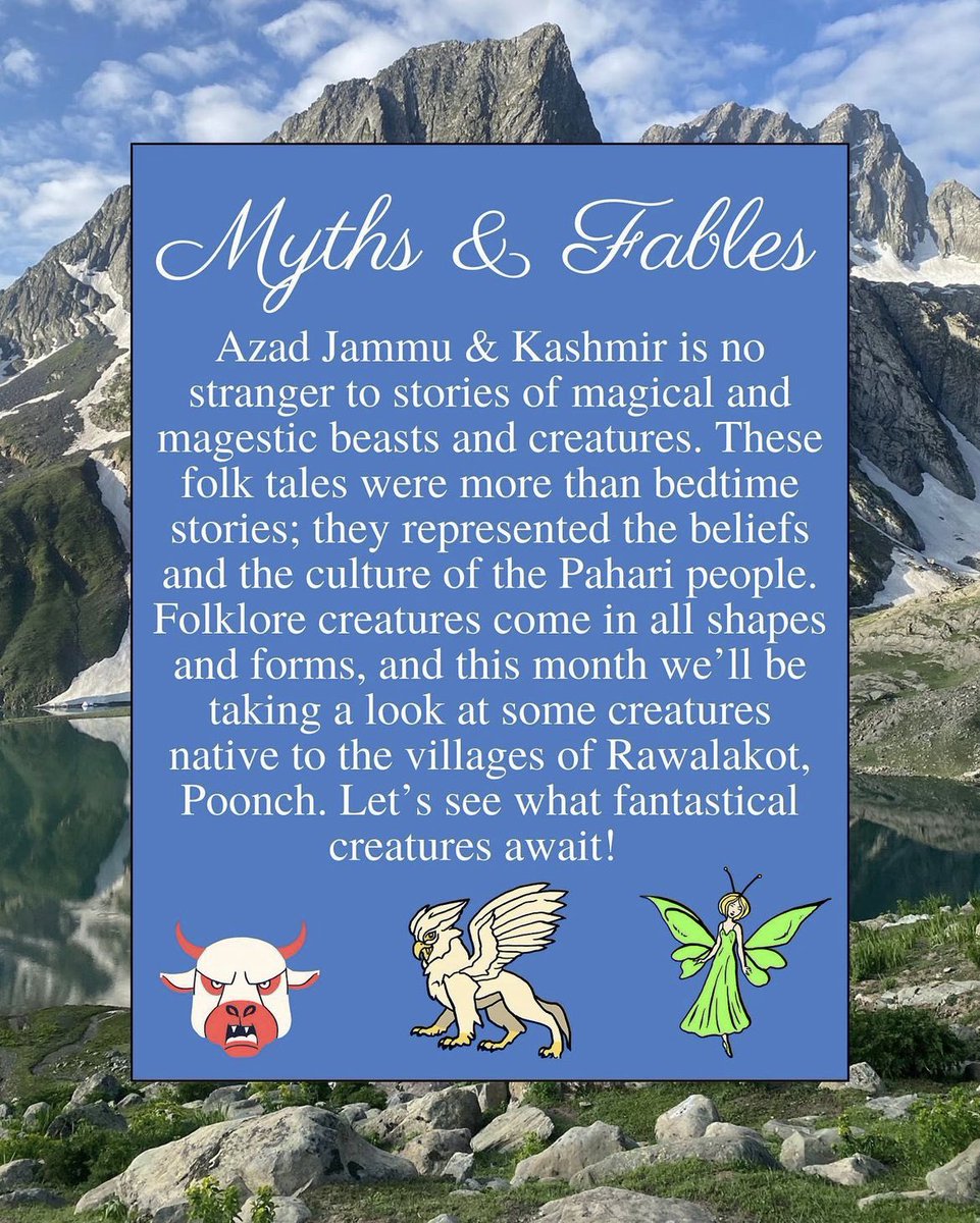 pahrimarizban's tweet photo. Here are 5 local folk creatures from Rawalakot!!! Without further ado, let's explore each one! A thread 🧵:

•
•

#pahari #ajk #azadkashmir #rawalakot #paharilanguage #paharipreservation #jammu #kashmir #bagh #neelum #muzaffarabad #language #mirpur #folklore #folk #myth #create https://t.co/XLicemxrmu