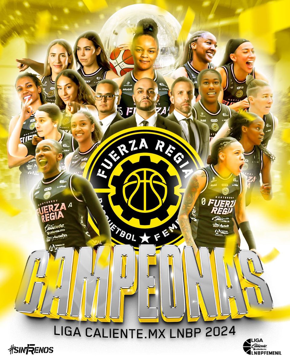 FuerzaRegiaFem's tweet photo. ¡ SOMOS CAMPEONAS DE LA @LNBPFEMENIL ! 🏆🏆🏆
¡GRACIAS POR UNA TEMPORADA INCREÍBLE! ❤️🔥

#SinFrenos https://t.co/uT5M1xvNi1
