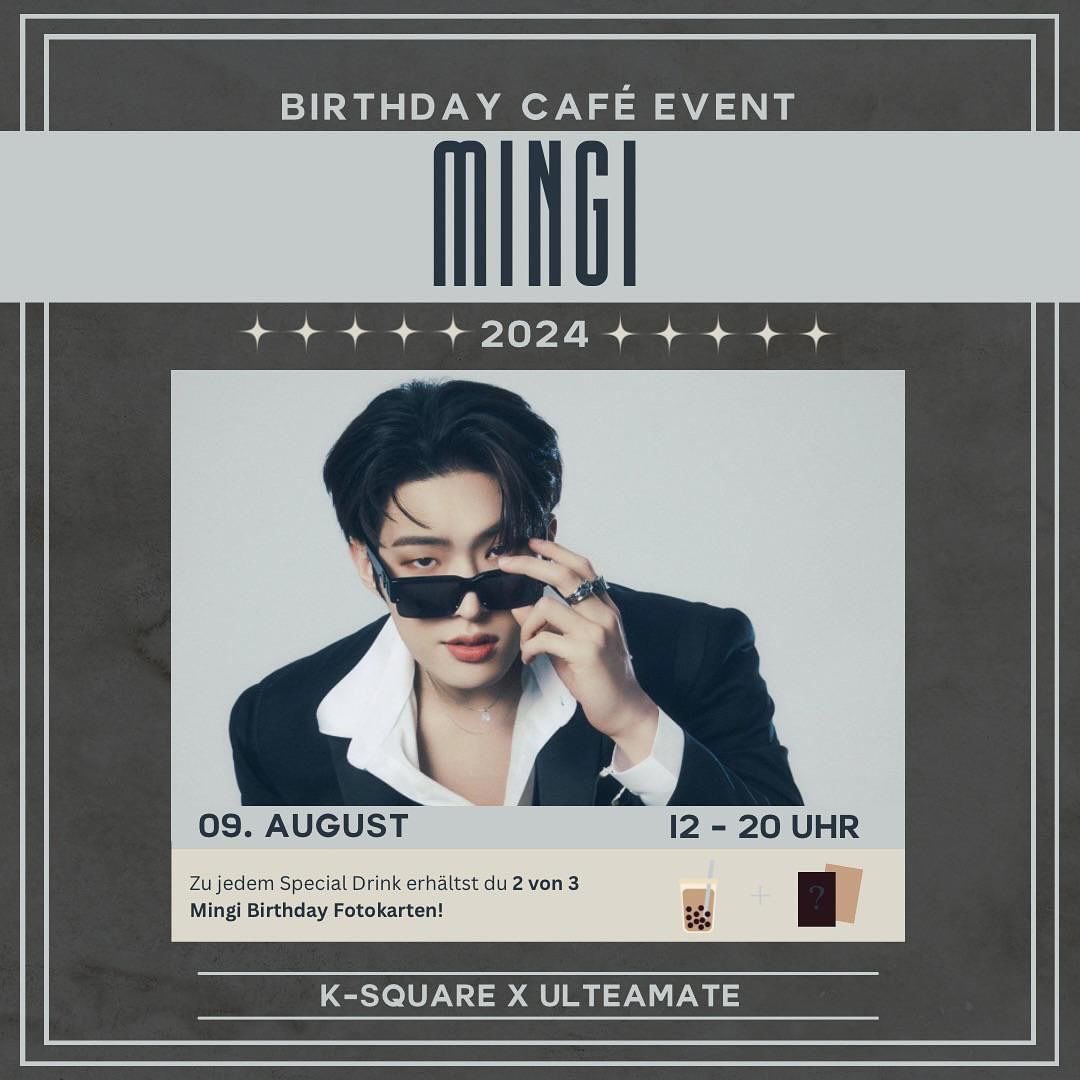 rooftinystrm's tweet photo. [🇩🇪] BERLIN CAFÉ EVENT

@ksquare_de organisieren für #MINGI's Geburtstag ein Café Event mit Fotokarten in Berlin! 💛 #민기

📆 Fr 9. Aug, 12 bis 20 Uhr CEST
🧋 Ulteamate, Berlin Neukölln

Mehr Infos findet ihr hier ⤵️
https://t.co/QZm0u57FFy

#ATEEZ #에이티즈 @ATEEZofficial https://t.co/mS01ojqxBF