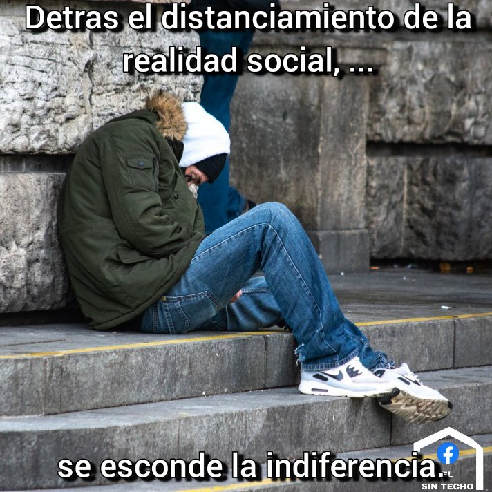 unsinteecho's tweet photo. Detras el distanciamiento de la realidad social, se esconde la indiferencia.
#sinhogarismo #sinhogar #sintecho #diamundialdelaspersonassinhogar #WorldHomelessDay #PersonasSinHogar
#lacallemata https://t.co/ZlClb3SxsM