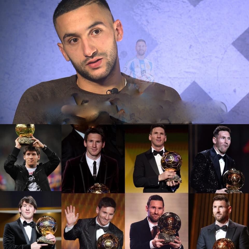 Hakim Ziyech 🗣️: "Messi has 8 Ballons d'Or, right?  Is there a player who has 8?  So who is better than Messi? Things are settled, there is no need for comparison. Before there were comparisons because Messi did not have titles with the national team 🇦🇷, now he has won