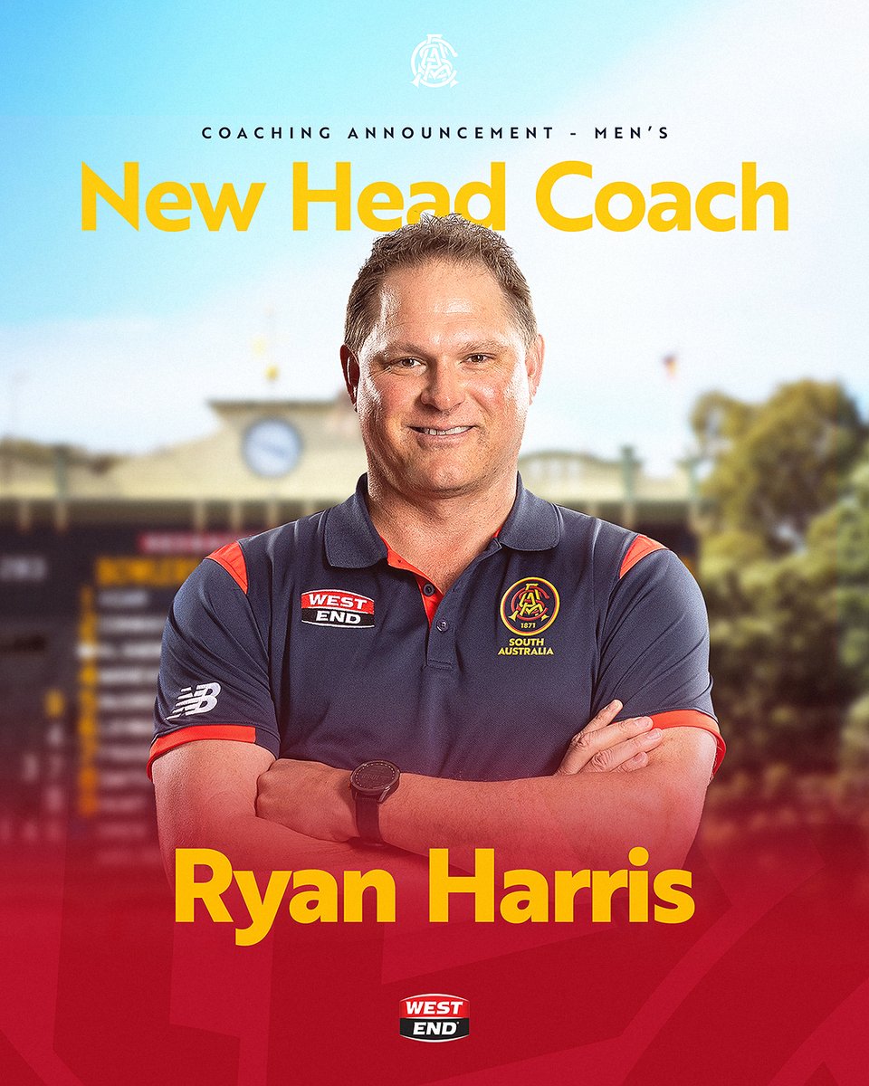 Former Australian Test bowling hero Ryan Harris has been appointed Head Coach of South Australia's Men's Team, taking over the top job in the State where his storied cricket career began. Read more: bit.ly/4fzKWUF