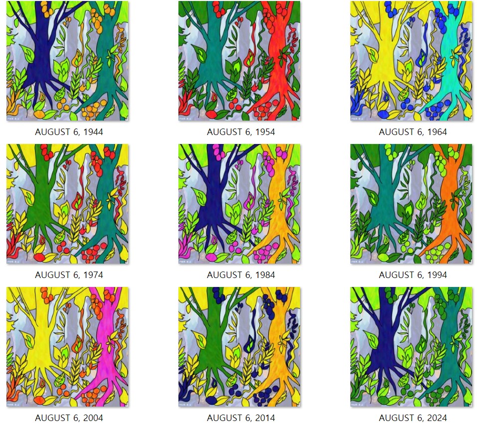 mindbacker2311's tweet photo. AUGUST 6, 2024
I draw your tree on your biorhythm birthday.
You can express the energy of the moment you were born in color.
It's a tree of color that resonates with the day you were born.

#nft #NFTs  #nftart #NFTartist  #NFTartists  #nftcolor #colortree
https://t.co/YnKVY1oeKd https://t.co/66kXYortjA