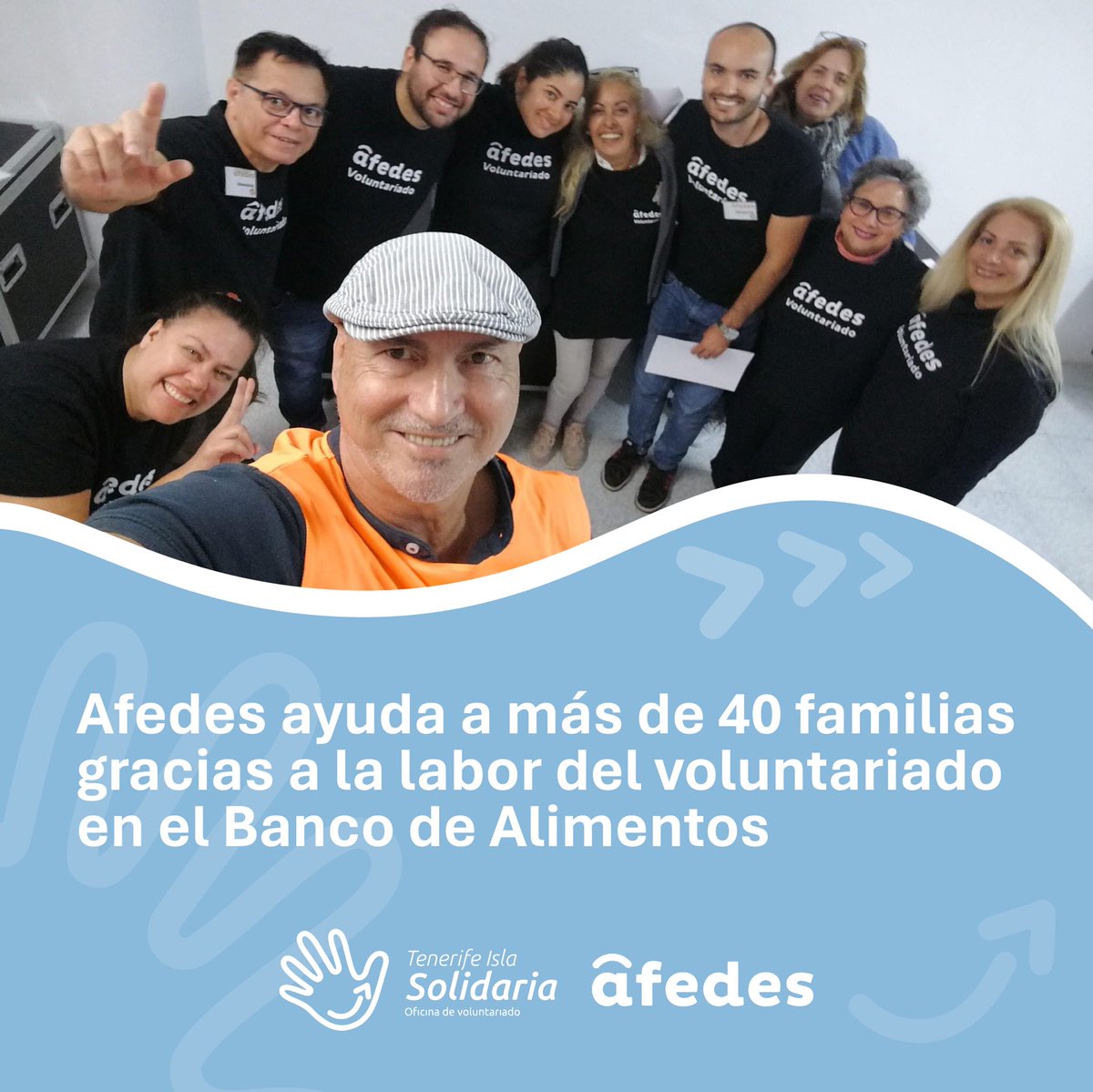 TfeSolidaria's tweet photo. 🌟 ¡AFEDES apoya a más de 40 familias gracias al voluntariado en el banco de alimentos!
🙌 Las donaciones y la ayuda de socios y voluntarios son esenciales para impulsar proyectos de formación y empleo.
Únete y haz la diferencia.
#Solidaridad #Voluntariado #Afedes https://t.co/YySxRPdAC3