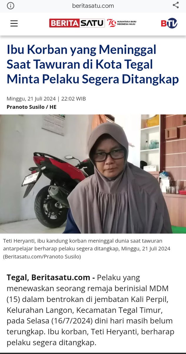 Mildband_'s tweet photo. @Heraloebss @ListyoSigitP Bulan lalu sudah ada korban pelajar tawuran di Kota tegal https://t.co/4zBf2sArOw