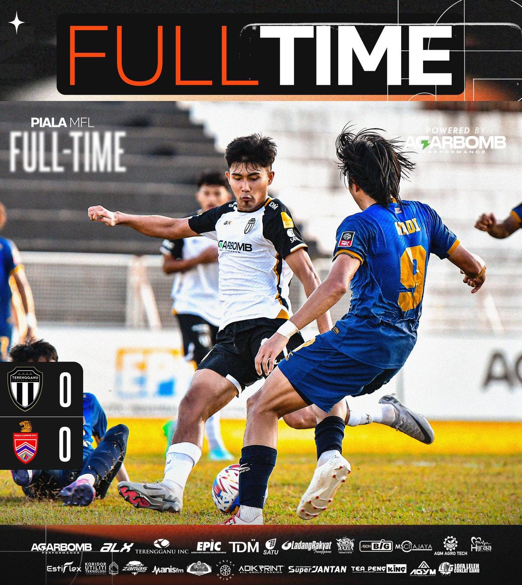 FCTerengganu's tweet photo. 🏁 KEPUTUSAN PENUH PERLAWANAN 🏁

FT[Terenganu FC II 0-0 KL City Extension]

#TerengganuFC
#WeBleedBlackAndWhite https://t.co/JYtqtqC45I