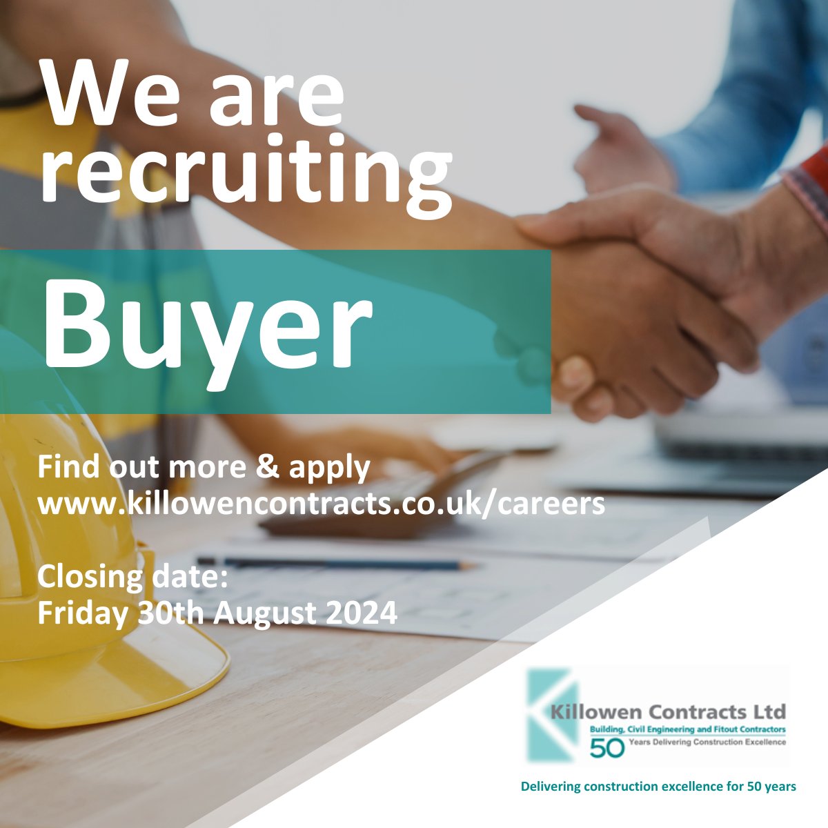 WE ARE RECRUITING for an experienced &amp; proactive #Buyer to join our team as we continue to win exciting new contracts across NI.  The ideal candidate will have a #QuantitySurveying background &amp; at least 5 years’ experience in a similar procurement role.
👉killowencontracts.co.uk/careers/