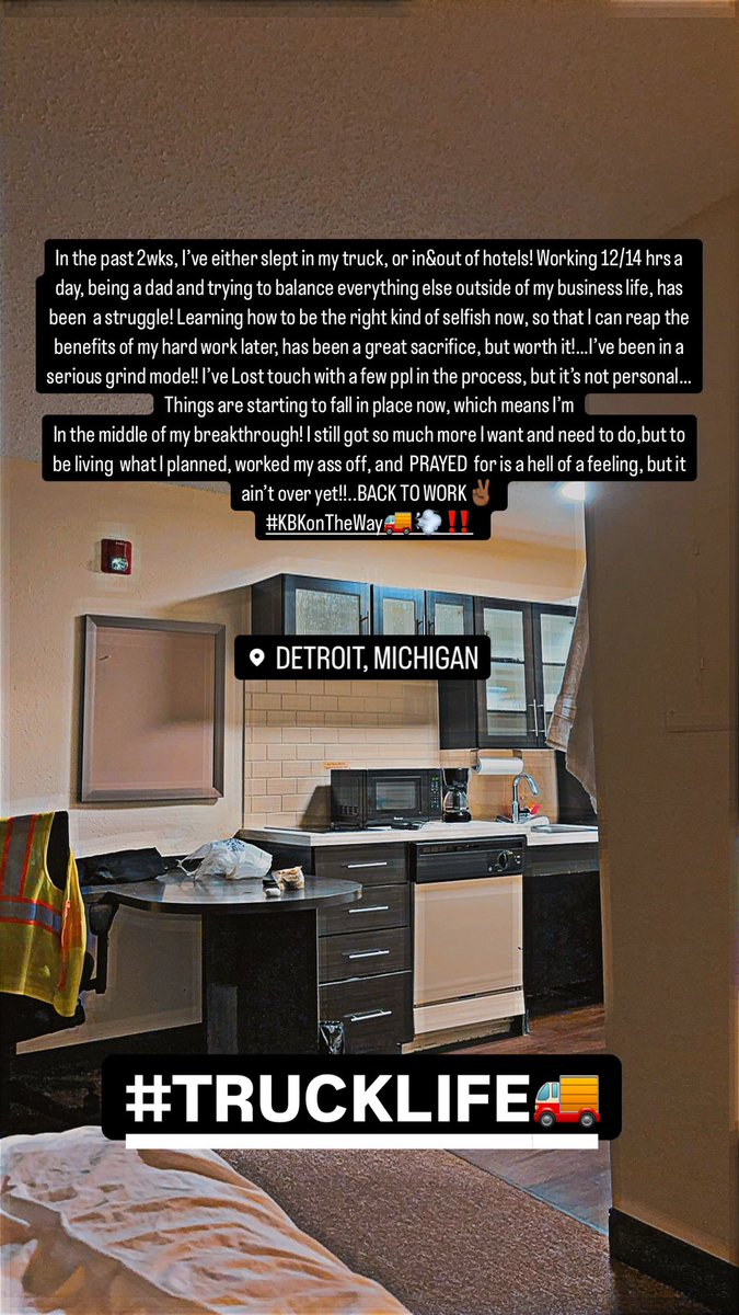 I’m working!
#KBKonTheWay🚚💨‼️