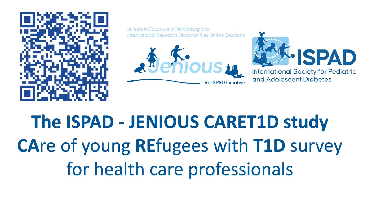 📌 JENIOUS CARET1D study: CAre of young REfugees with T1D survey for healthcare professionals.

Less than 10 minutes to fill in this survey: loom.ly/zlD9pQI helping shed light on pediatric T1D in refugees and the health services provided to them! 

<a href="/jenious_ispad/">JENIOUS</a>
1/2