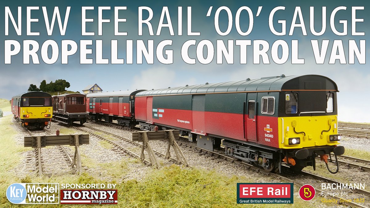 Hornbymag's tweet photo. Bachmann and EFE Rail's new announcement today is the BR Rail Express Systems Propelling Control Vehicle (PCV) for 'OO' gauge. Find out more in our interview with Bachmann Rail Brand Manager Richard Proudman here: https://t.co/4NVr6cJuhX
#keymodelworld #eferail https://t.co/Y2F55cMJy1