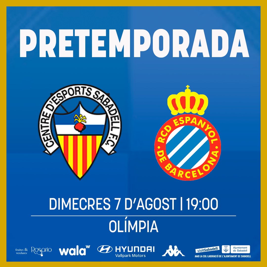 FutBaseCES's tweet photo. 🔥 𝑴𝒂𝒕𝒄𝒉𝒅𝒂𝒚 𝒅𝒆𝒍 𝑭𝒊𝒍𝒊𝒂𝒍 🔥

🆚 @RCDE_La21
🏟️ Olímpia
⌚ 19:00h
🎟️ Accés lliure

#FutBaseCES | #AMQM https://t.co/vak8QTDIev