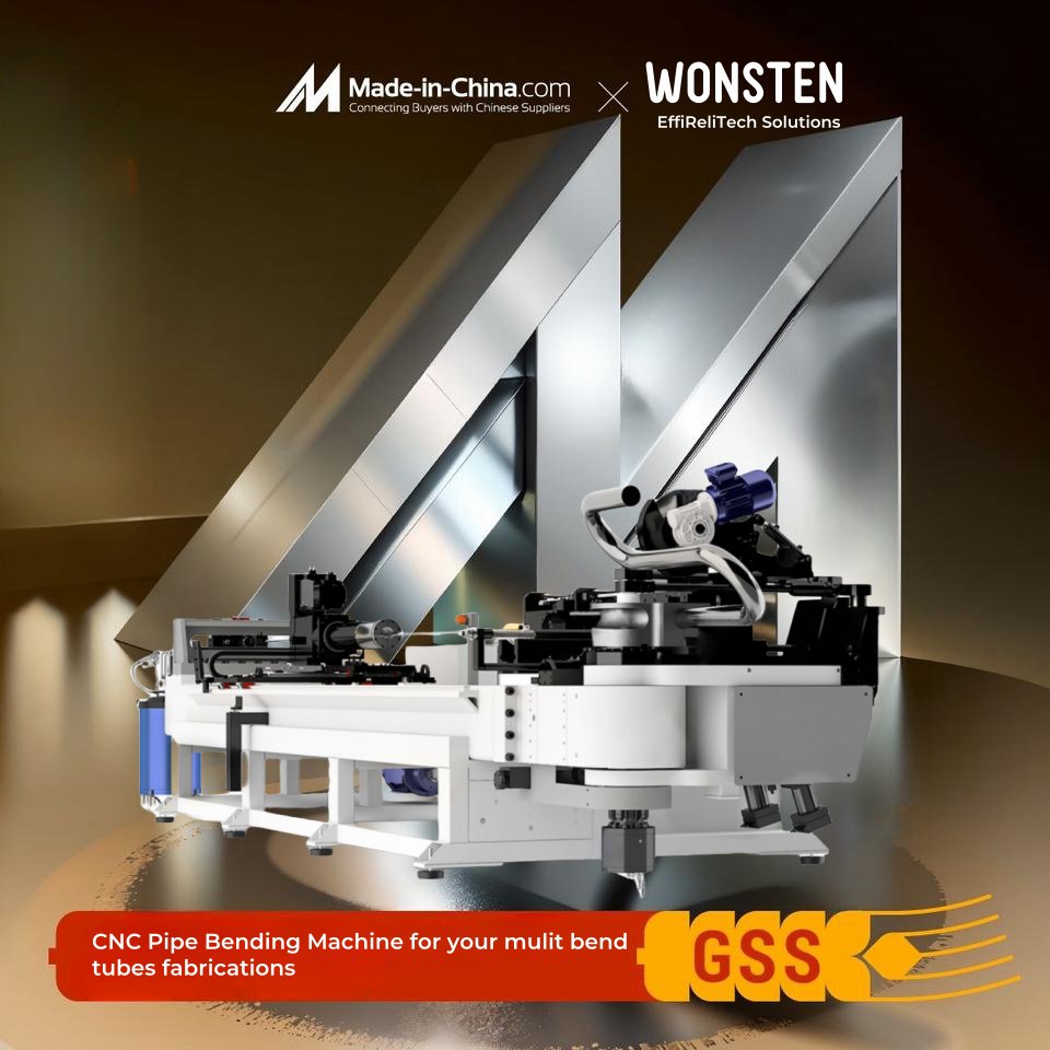 wonstenHQ's tweet photo. Excited to announce that we have officially joined the Golden Sourcing Season by made-in-china to promote our CNC pipe bending machine. Don't miss out on this to see the future of pipe bending technology. #WonstenGroup #GoldenSourcingSeason #CNCpipebending #madeinchina https://t.co/aX0hnKTRzs