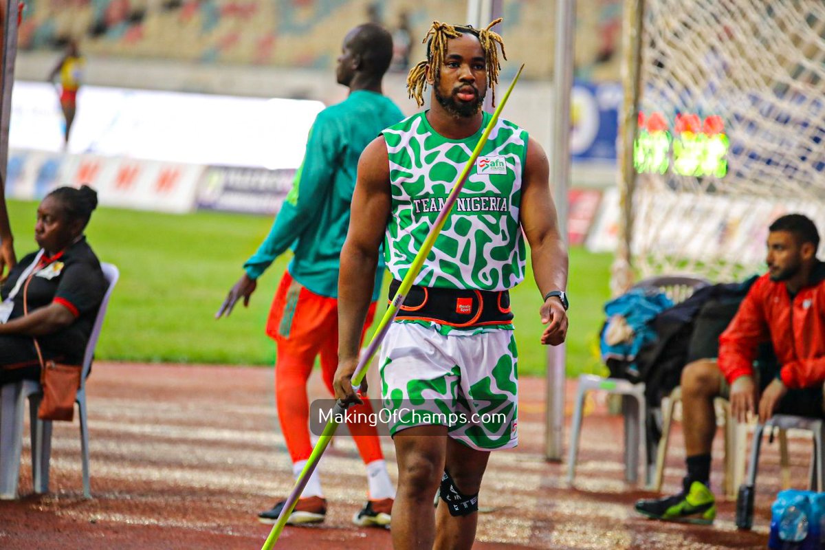 MakingOfChamps's tweet photo. An Olympic experience to remember - Nigerian Record holder, Chinecherem Prosper Nnamdi competed in men's Javelin at #Paris2024. 

Nnamdi finished 14th from his qualification group with a throw of 77.53m, missing out on a place in the final.

He is an athlete with huge potentials, and will surely come good for Nigeria in the future. 

#TeamNigeria 🇳🇬 #Paris2024