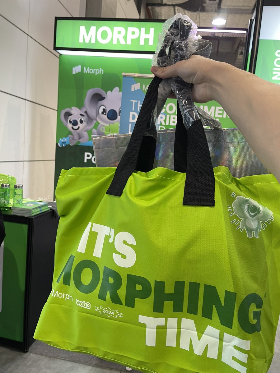 monly_eth's tweet image. Go to @MorphL2 booth on 4F at the @aba_summit to grab some merch guys. 
#MorphL2 #GMorph