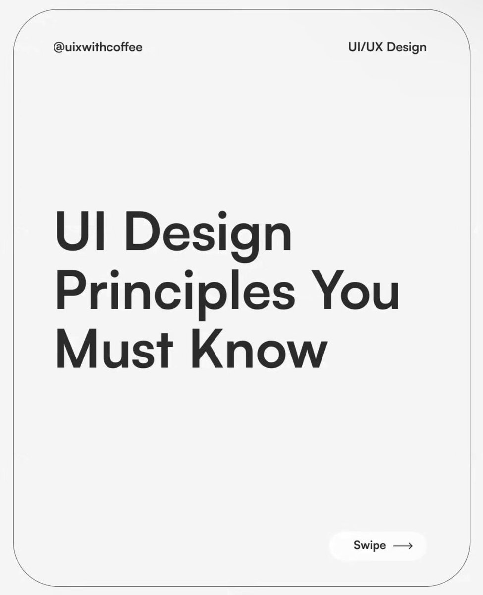 Nelsonyolemi1's tweet photo. Hey guys, check out this article: 'Ul Design Principles You Must Know.' It's quite detailed. It might be useful to you in some way.

Credit: @Uixwithcoffee 

Retweet &amp; Save For Later ❤️ https://t.co/aAckEsKg2d