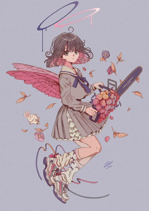#私はこういう絵師です見た絵師全員参加天使悪魔ちゃんズ 